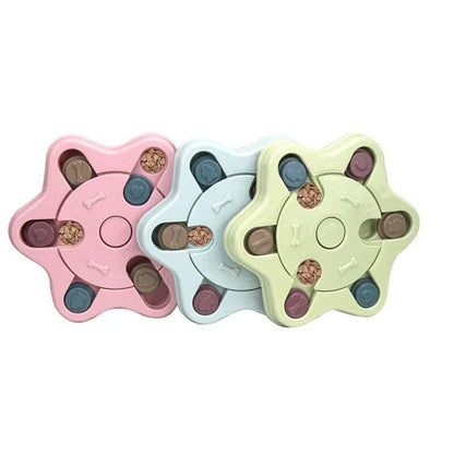 Puzzled Interactive Feeding Bowl for Dogs - Durable Polypropylene Bowl with Puzzle Design to Promote Foraging and Mental Stimulation