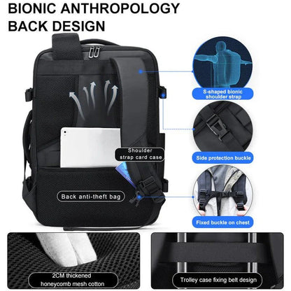Versatile Backpack made of premium Oxford textile with multiple pockets for organised storage