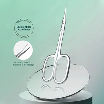 Precision Cuticle Scissors with polished blades and comfortable grip for professional-quality nail care
