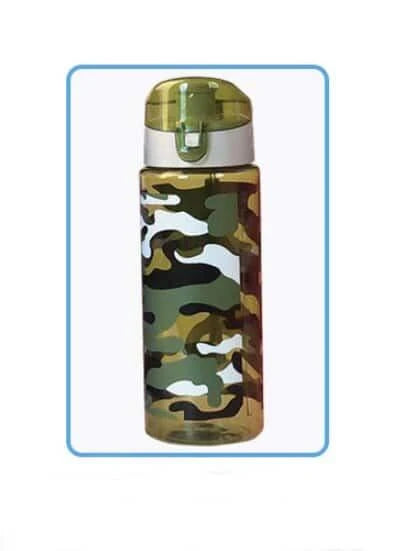 Stylish camouflage-patterned water bottle with 600ml capacity for outdoor adventures in the UK