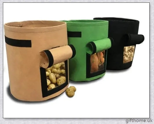 Premium breathable plant grow bags for growing potatoes, tomatoes, and other vegetables on balconies and in gardens