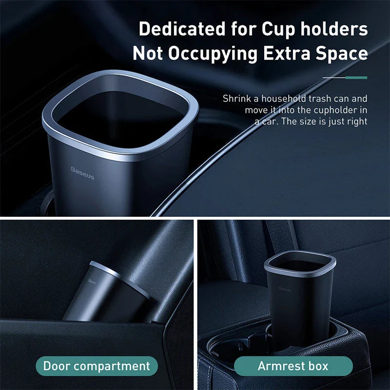 Premium Car Bin Organiser with Pressing Lid for Convenient Waste Disposal in Vehicle