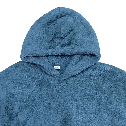 Premium double-faced velvet jumper in a range of sophisticated colours, featuring a relaxed fit and dimensional patch pockets for modern style.