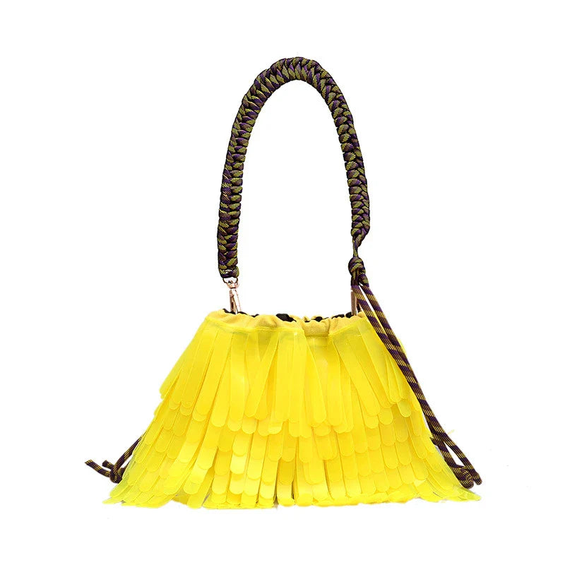 Premium PU leather shoulder messenger bag in a trendy jelly-like finish and vibrant hit-of-colour design