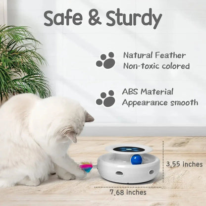 2-in-1 Interactive Cat Toy with Wand and Balls for Engaging Playtime