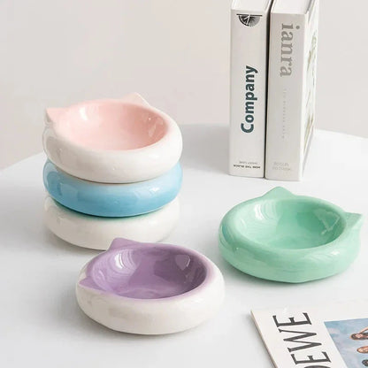 Ceramic Anti-Slip Pet Bowl for Small Dogs and Cats - Durable, Spill-Resistant, and Easy to Clean