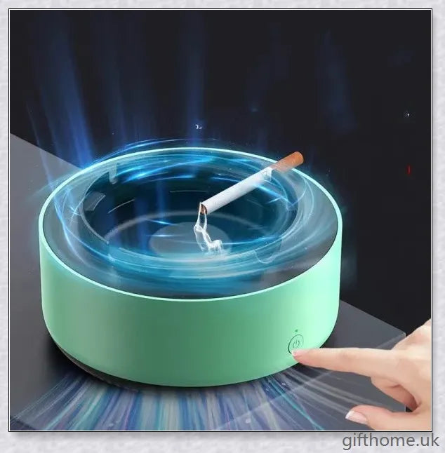 Elegant electronic smokeless ashtray with smoke purification technology for cleaner air in home and office