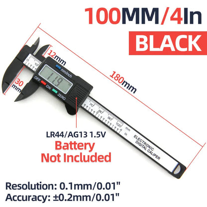 High-Precision Digital Vernier Caliper made of durable carbon fibre with clear LCD display and versatile measuring capabilities