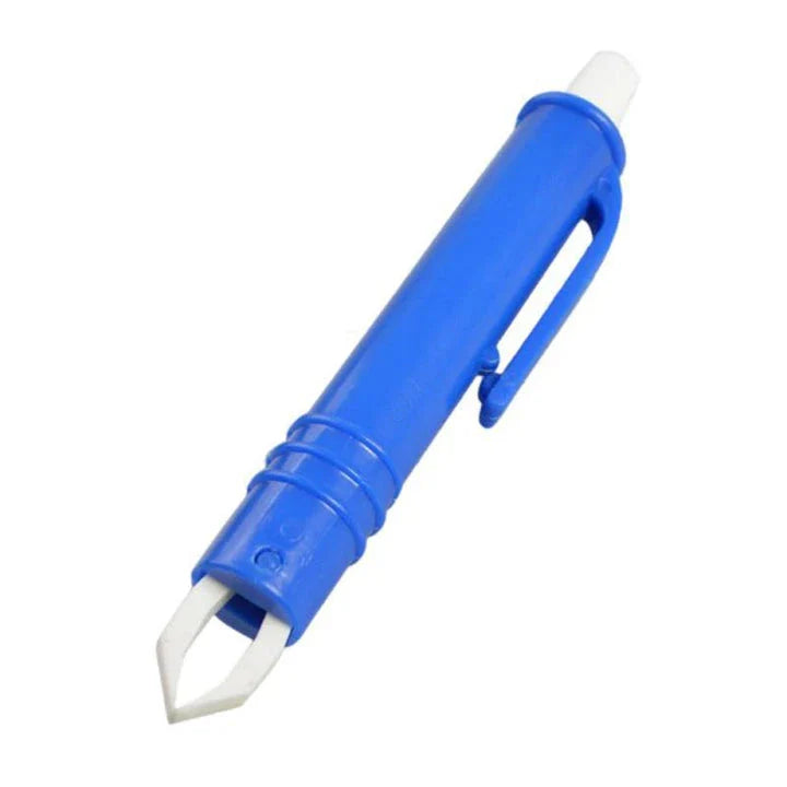 Premium Hair Tick Remover Grooming Tool for Pets, available in red and blue colours, designed to effectively remove ticks, fleas, and other pests from your pet's coat.