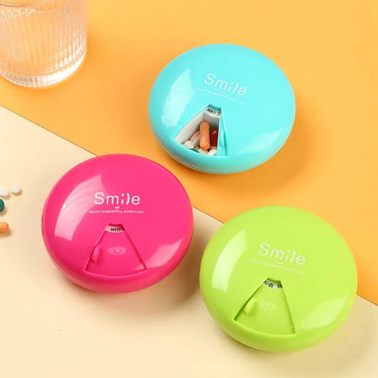 Premium portable pill organiser with seven compartments for daily medication, supplements, and vitamins