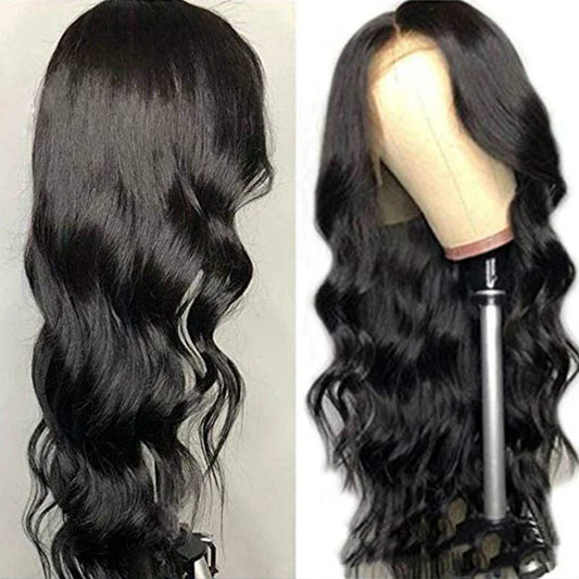 Voluminous curly African black synthetic wig with captivating texture and rich colour