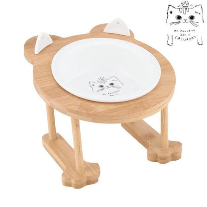 Ceramic Pet Bowl with Tilted Base in various colours, designed for comfort and style