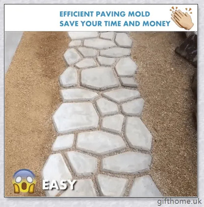 Durable, reusable DIY paving mould for creating custom garden paths, patios, and walkways in a variety of patterns
