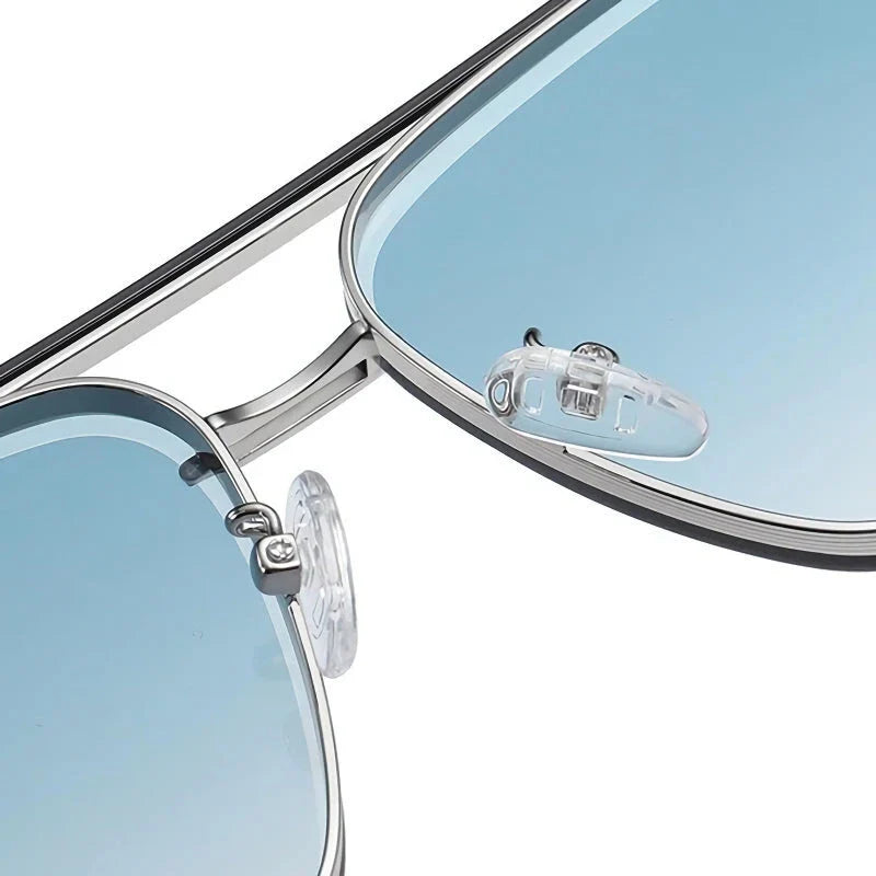 Sophisticated gradient pilot sunglasses with durable alloy frame and UV400 protected lenses for stylish British men