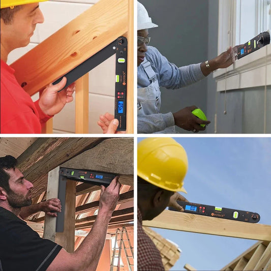 LCD Digital Protractor Spirit Level for precise angle measurement in carpentry, woodworking, and DIY projects