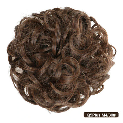 Messy Chignon Donut Hair Bun Pad in Fawn Brown, a versatile hair accessory that provides effortless elegance
