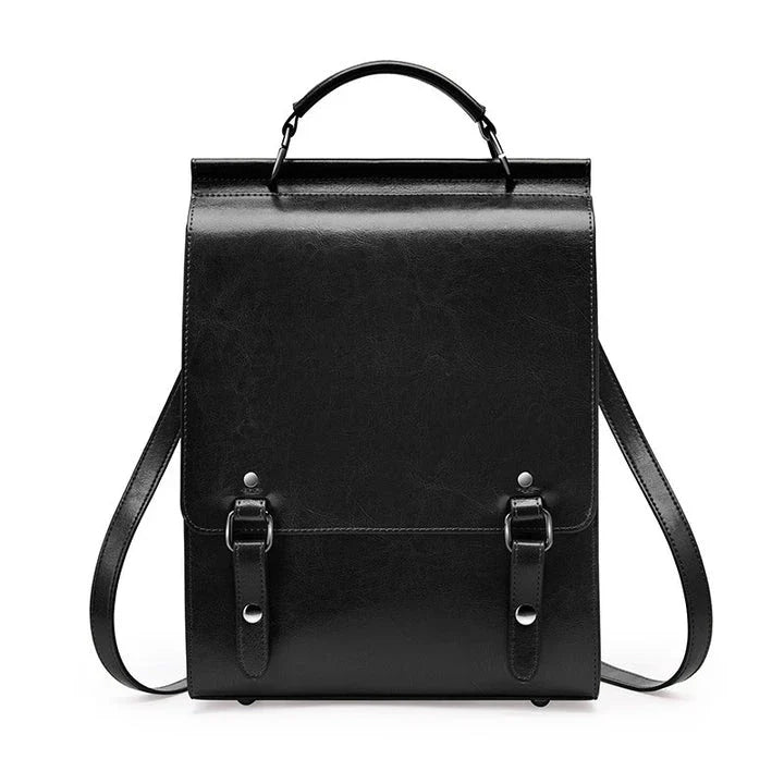 Premium genuine leather backpack with sleek design, organised interior, and comfortable straps for modern British lifestyles