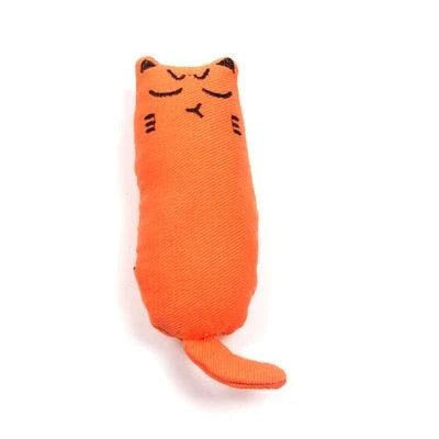 Soft, cuddly catnip-filled plush toy in a grey cotton colour, designed to captivate and entertain your feline friend.