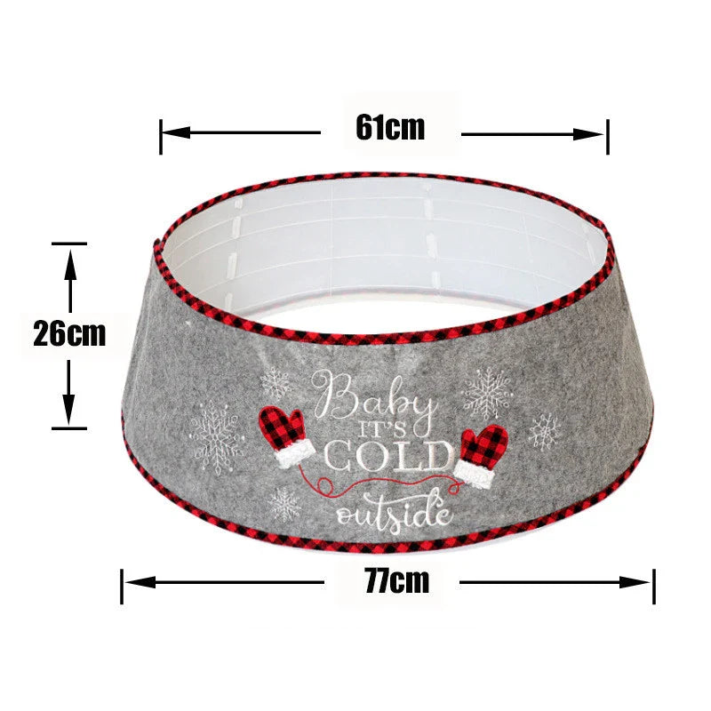 A festive apron with a charming Christmas tree design, made from high-quality polyester for durability and easy care.