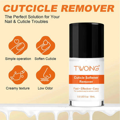 Premium 15ml cuticle softener and moisturiser for hand and foot nail care, softens and hydrates dry, brittle nails