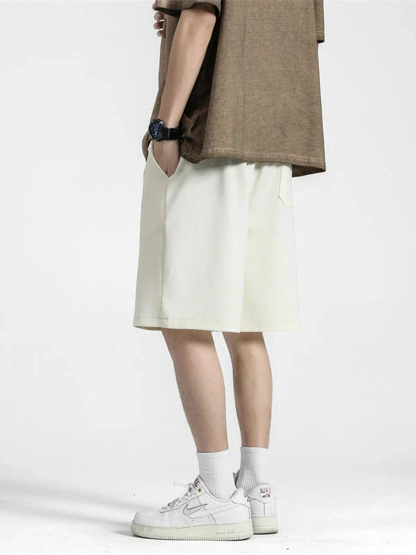 Premium straight-fit drawstring trousers in white, khaki, and black colours for stylish British men