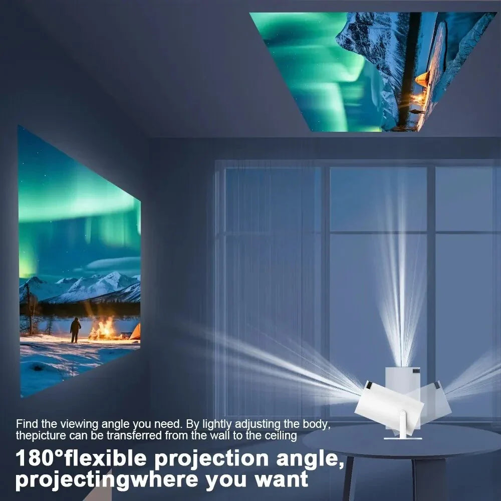Cinematic 4K Android Projector with advanced features for immersive home entertainment