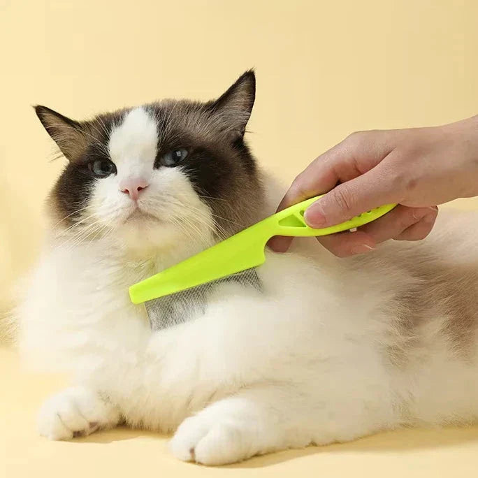 Flea Comb for Cats and Dogs - Grooming Tool for Pest Removal and Massage