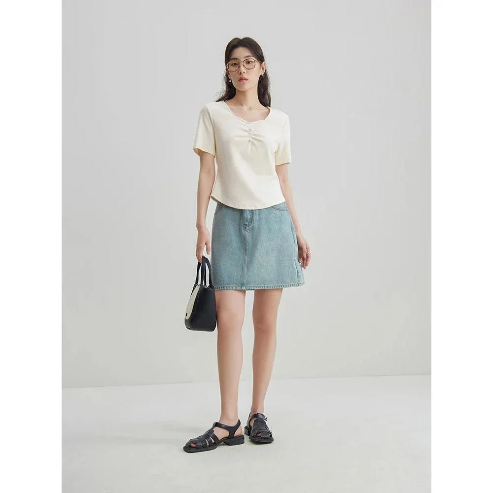 High Waist Denim Skirt for Women: Comfortable, Versatile, and Effortlessly Chic