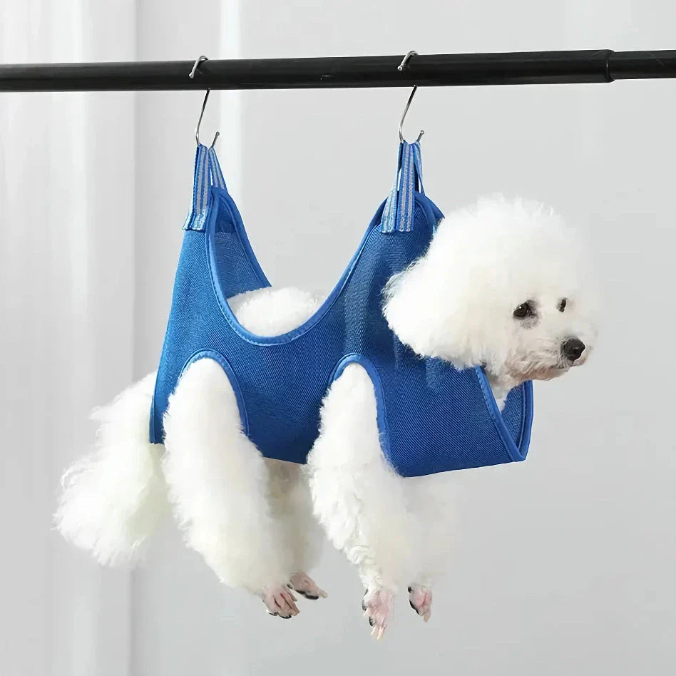 Premium Cat & Dog Grooming Hammock in various colours, designed for stress-free pampering and comfortable pet grooming