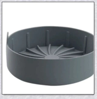Premium silicone air fryer basket with flexible, non-stick design for easy cleaning and even heat distribution