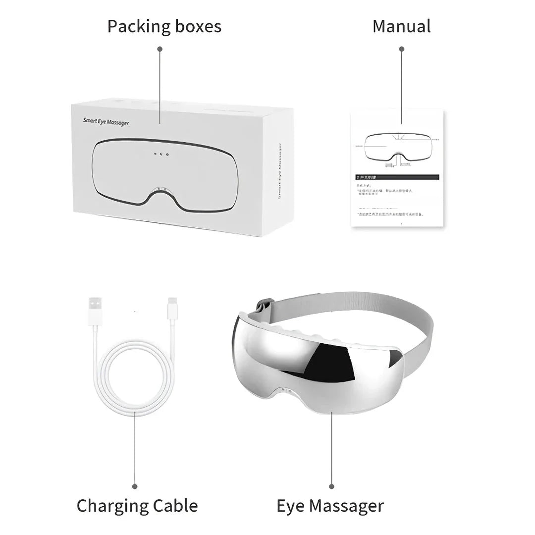 Premium electric eye massager with hot compress and Bluetooth music for relaxation and rejuvenation