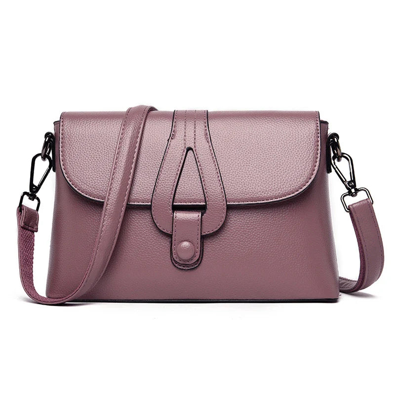 Premium genuine leather diagonal shoulder bag in a range of stylish colours, featuring a roomy interior, adjustable strap, and sophisticated design