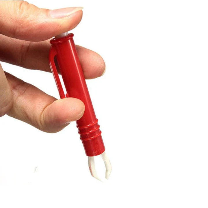 Premium Hair Tick Remover Grooming Tool for Pets, available in red and blue colours, designed to effectively remove ticks, fleas, and other pests from your pet's coat.