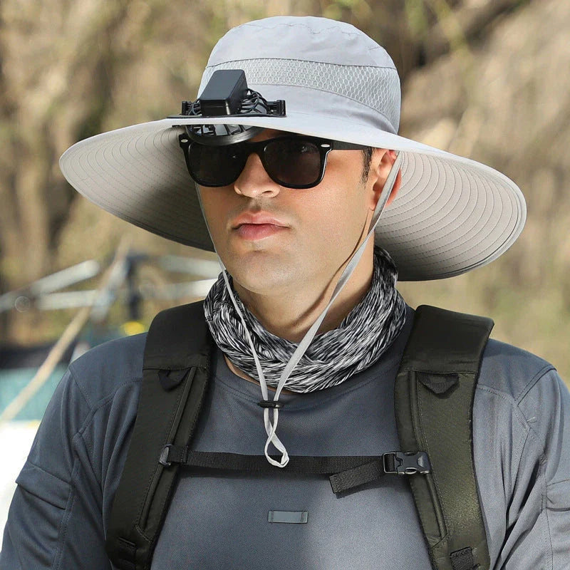 Versatile outdoor sun hat made of premium nylon fabric, providing sun protection and breathability for hiking, climbing, and fishing activities