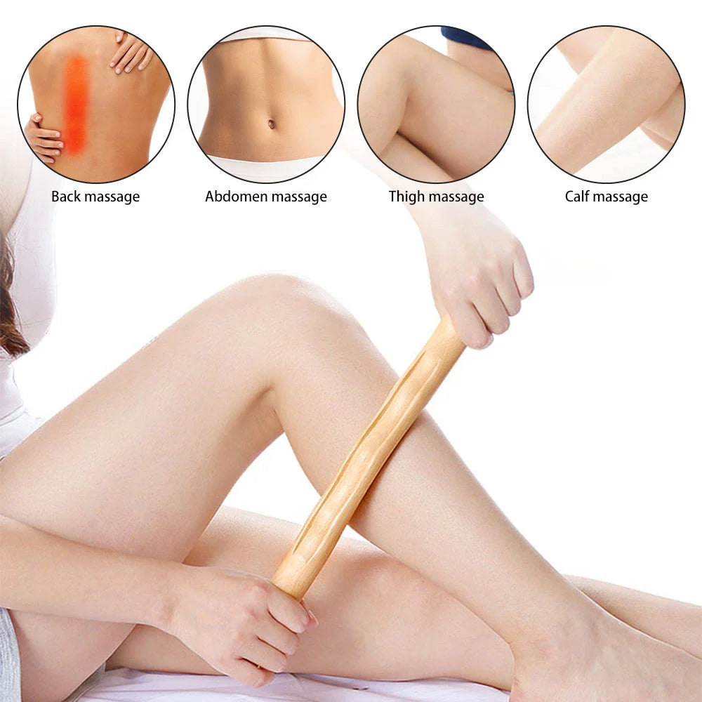 Premium Natural Wood Guasha Scraping Stick for Deep Tissue Massage and Relaxation