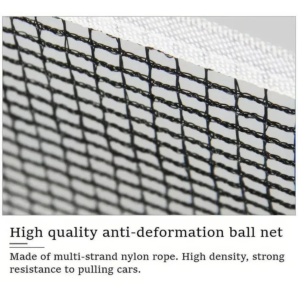 Compact retractable table tennis net that can be set up on any table for instant ping pong action