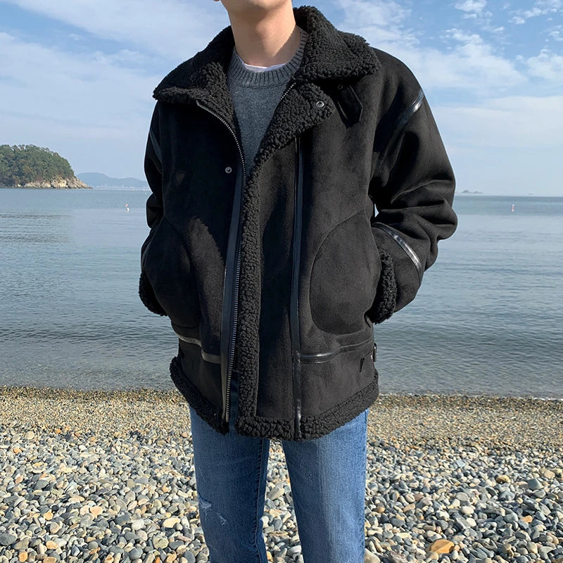 A luxurious men's winter jacket made with a blend of lamb wool and cashmere for exceptional warmth and comfort.