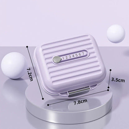 Premium waterproof weekly pill organiser with seven secure compartments for organised medication management
