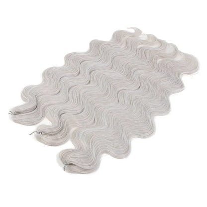 Premium 24-inch body wave crochet hair extensions in ombre blonde shade