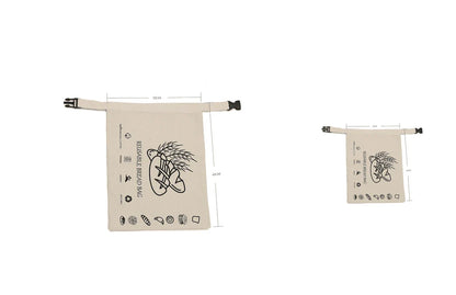 Organic cotton bread bag with dual-layer design for enhanced insulation and moisture control, preserving the freshness of homemade or artisanal breads.