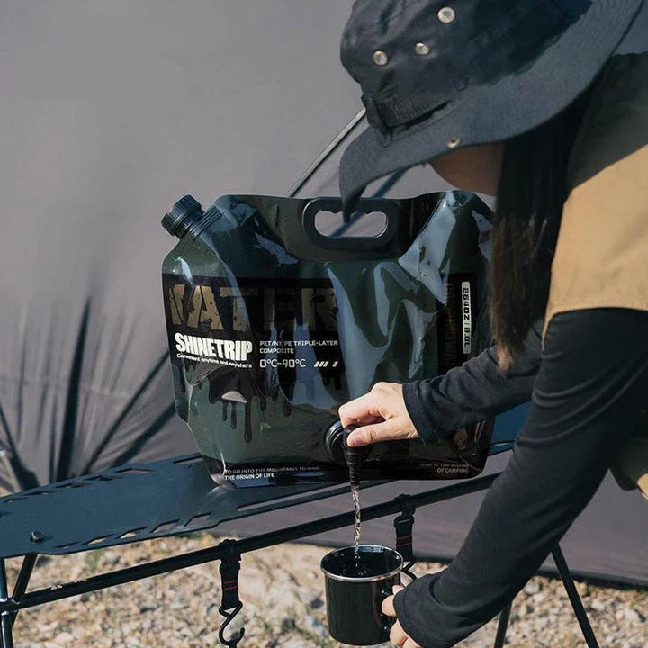Premium 8L Folding Camping Water Bag with Faucet Tap - Durable, Lightweight, and Convenient Outdoor Hydration Solution