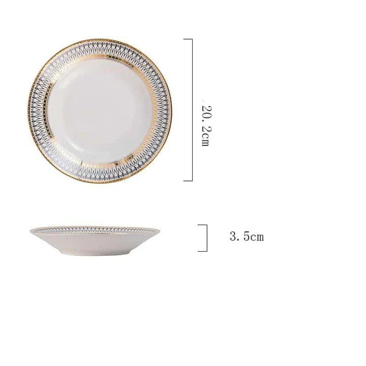 Elegant marble-inspired ceramic plate with a refined and sophisticated design, perfect for elevated dining experiences.