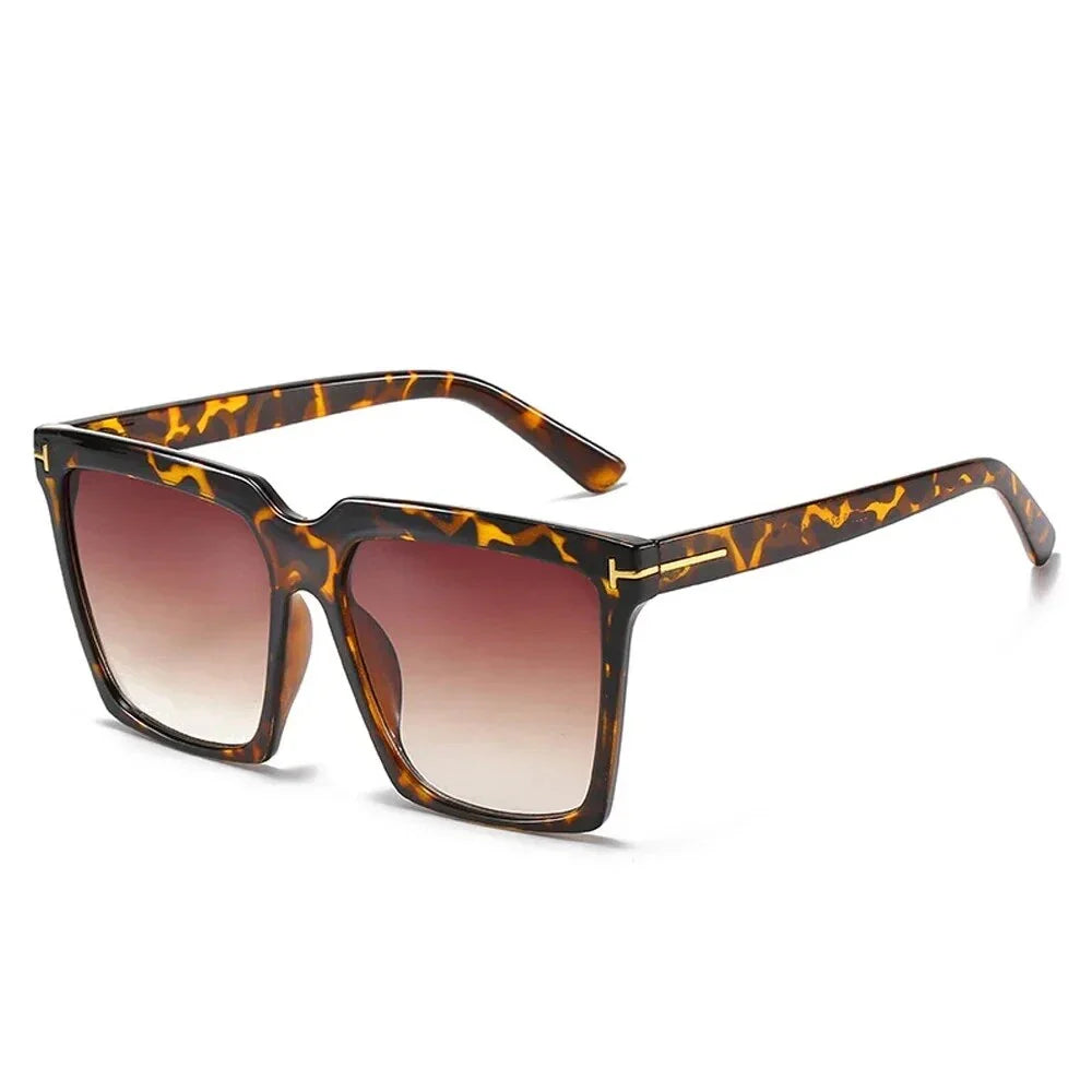 Stylish oversized square sunglasses for women with UV400 protection and gradient lenses