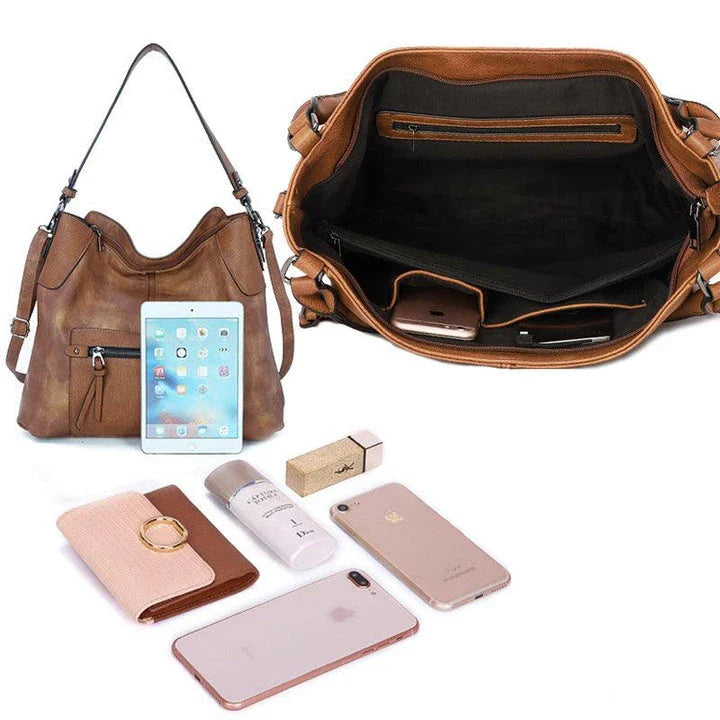 Fashionable PU Leather Bucket Bag with Spacious Interior and Comfortable Single Strap