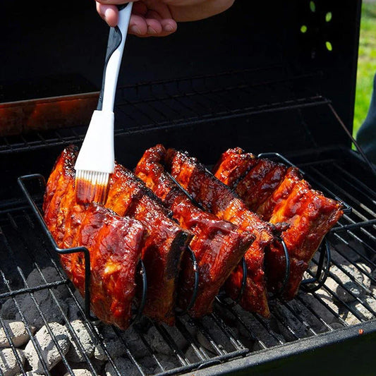 Premium non-stick barbecue grill net with sturdy metal construction, versatile design for steak racks, spare ribs, and more