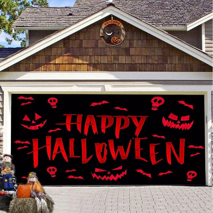 Decorative hanging cloth fabric with geometric abstraction pattern for Halloween party backdrop