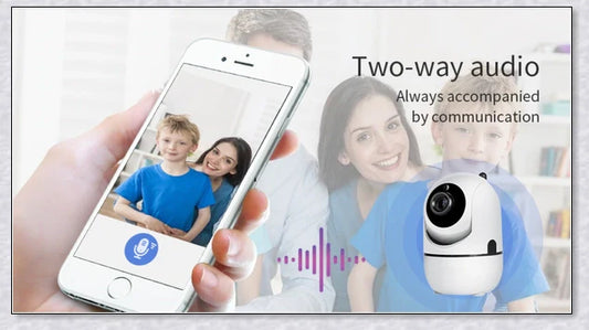 Intelligent indoor security camera with 360-degree panoramic coverage, auto-tracking, and remote access capabilities