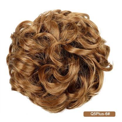 Messy Chignon Donut Hair Bun Pad in Fawn Brown, a versatile hair accessory that provides effortless elegance