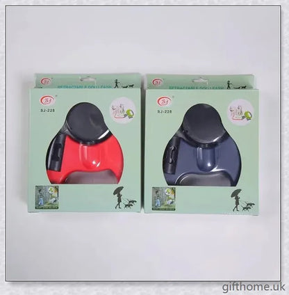 Premium retractable dog leash with dual-headed design for improved control and smooth, tangle-free retraction