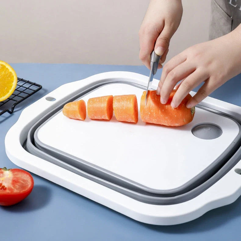 Foldable Cutting Board and Washing Bucket for Outdoor Cooking and Cleaning